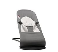 BabyBjörn Bouncer Balance Soft, Woven/Jersey, Dark Gray/Gray | 2-in-1 Adjustable Baby Bouncer Seat and Toddler Chair, Newborn to Toddler (8-29 lbs), 4 Positions, Lightweight & Portable