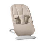 BabyBjörn Bouncer Begin, Brushed Woven, Sand Grey | Snug newborn support, Ergonomic and acknowledged as hip healthy, Easy adjustments as your baby grows