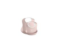BABYBJÖRN Feeding Bib Set (Baby Bib + Small Baby Bib), Plastic, Powder Pink