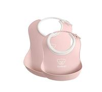 BABYBJÖRN Feeding Bib Set (Baby Bib + Small Baby Bib), Plastic, Powder Pink