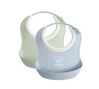 BabyBjörn Small Baby Bib, 2-pack, Powder green/Powder blue