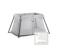 BABYBJORN Travel Crib Light Bundle Pack - Silver and Fitted Sheet by BabyBjörn