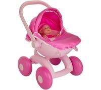 BabyBoo 4-IN-1 My First Pram | Baby Doll Pushchair & Stroller Toy for Toddlers | Interchangeable Pram with Carry Cot & Pushchair | Perfect Role Play Toy for Boys & Girls Ages 18M+