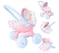 BabyBoo My First 4-in-1 Interchangeable Dolls Pram | Kids Toy Stroller Pushchair