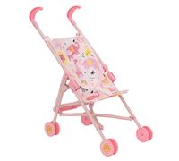 BabyBoo Single Stroller | Pink Jungle Baby Doll Pushchair | Toy Dolls Buggy with Umbrella Fold | Lightweight Stroller for Kids | Perfect Role Play To