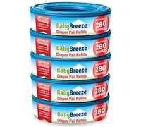 BabyBreeze Diaper Pail Refill Bags for Playtex Diaper Genie - 1400 Count (5 Pack)