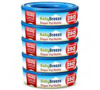 BabyBreeze Diaper Pail Refill Bags for Playtex Diaper Genie - 1400 Count (5 Pack)