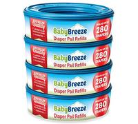 BabyBreeze Diaper Pail Refills Bags for Diaper Genie - 1120 Count (4-Pack)