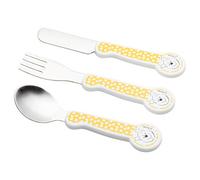 BabyCalin Disney Winnie Hunny 3 Piece Stainless Steel Flatware Set, Yellow