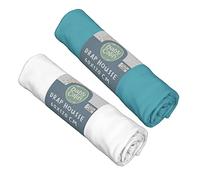 BabyCalin - Set of 2 Fitted Sheets 60x120x15cm Tropical Blue/White OEKO-TEX certified