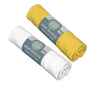 BabyCalin - Set of 2 fitted sheets 70x140x17cm Mustard/white certified OEKO-TEX
