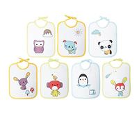 BabyCalin Set of 7 Printed Bibs 20 x 25 cm