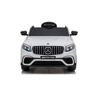 Babycar Mercedes GLC Coupe' 63 AMG (White) New Version Electric Car for Children with License 12 Volt Battery with Remote Control 2.4 GHz Openable Doors with MP3 Leather Seat