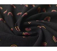 Babycord Corduroy Fabric Material Rainbow Black, 1Mtr - 145cm x 100cm