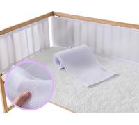 Babycurls Breathable 4 Piece Mesh Cot Bed Liner Bumper Alternative for Baby Slee
