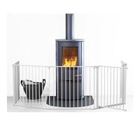 BabyDan Flex XL, 90-278 cm/35.5-109.4 inches, Hearth Gate/Stair Gate/Room Divider/Fire Surround, White, Made in Denmark - Baby Gate/Safety Gate (Pet Gate/Dog gate/Dog playpen)