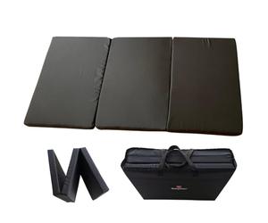 BabyDan Extra Thick Foldable Travel Cot Mattress, 60x120x4.5 cm, Black - Perfect for weekends and vacations