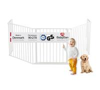 BabyDan Flex XL, 90-278 cm/35.5-109.4 inches, Hearth Gate/Stair Gate/Room Divider/Fire Surround, White, Made in Denmark - Baby Gate/Safety Gate (Pet Gate/Dog gate/Dog playpen)