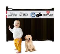 BabyDan Guard Me Extra Wide, Auto Retractable Stair Gate, Fits Openings Between 55-113.5 cm, Black, Made in Denmark - Baby Gate/Safety Gate (Pet Gate/Dog gate)