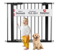 BabyDan Premier, Pressure Fit Stair Gate, Covers openings between 73.5-93.3 cm/28.9-36.7 inches, Baby Gate/Safety Gate, Metal, Black, Made in Denmark - (Pet Gate/Dog gate)