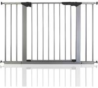 BabyDan Premier True Pressure Fit Baby Safety Stair Gate Silver All Widths (105.5cm-112.8cm)