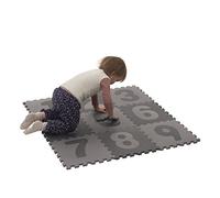 BabyDan Super DEEP/Extra Thick (1.5cm) Soft Foam Play Mat with Pop Out Numbers, Grey