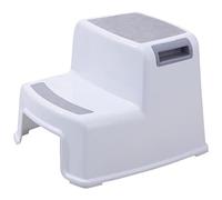 BabyDan Two Step StepStool Anti Slip - PVC Free- White/Grey 7812-20-75