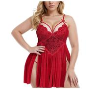 Babydolls Sexy Lingerie Set Women's Santa Dress Suspended Belt Women Christmas Xmas Chemise Push Up Support Mrs Claus Costume with Garter