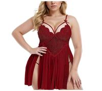 Babydolls Sexy Lingerie Set Women's Santa Dress Suspended Belt Women Christmas Xmas Chemise Push Up Support Mrs Claus Costume with Garter