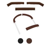 BABYDOME Pack Handlebar covers compatible with Bugaboo CAMELEON 3 (2013-2018) Cameleon 3 PLUS (2018-2021). Handmade in Spain in premium leatherette. Resistant to sun and wear. Brown.