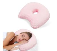 Babyezz Piercing Ear Pillows with an Ear Hole, CNH Pillow Relieves Ear Pain for Side Sleepers and Relief Ear Pain Ear Inflammation Pressure Washable and Adjustable Ear Protector (Pink)