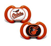 BabyFanatic Pacifier 2-Pack - MLB Baltimore Orioles - Officially Licensed League Gear