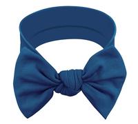BABYGIZ Baby Girl Headbands Cotton Handmade Bows Hair Accessories for Kids (Dark Blue)