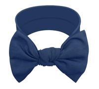BABYGIZ Baby Girl Headbands Cotton Handmade Bows Hair Accessories for Kids (Navy Blue)