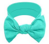 BABYGIZ Baby Girl Headbands Cotton Handmade Bows Hair Accessories for Kids (Turquoise Blue)