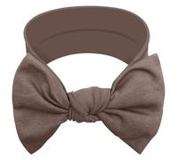 BABYGIZ Baby Girl Headbands Handmade Cotton Headbands with Bows Toddler Hair Accessories (Brown)