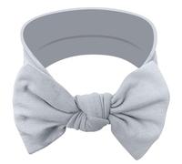 BABYGIZ Baby Girl Headbands Handmade Cotton Headbands with Bows Toddler Hair Accessories (Stone Grey)