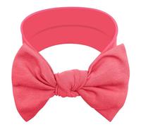 BABYGIZ Handmade Cotton Headbands with Bows Hair Accessories for Baby Girls Toddlers (Hot Pink)