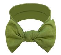 BABYGIZ Handmade Cotton Headbands with Bows Hair Accessories for Baby Girls Toddlers (Olive Green)