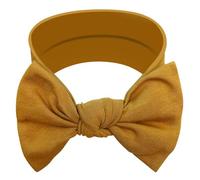 BABYGIZ Handmade Cotton Headbands with Bows Hair Accessories for Baby Toddler Girls (Gold Wand)