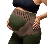 BABYGO® 4 in 1 Pregnancy Support Belt Maternity & Postpartum Band - Relieve Back, Pelvic, Hip Pain, SPD & PGP >> inc 40 Page Pregnancy Book for Birth Preparation, Labour & Recovery M Mocha