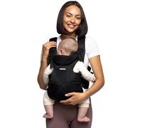 BABYGO® AirMesh™ Baby Carrier with Built-in Dribble Bib | from 0 to 18 Months | Adjustable, Lightweight and Breathable AirMesh™ Technology | Black