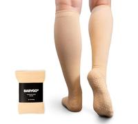 BABYGO® Compression Socks for Pregnancy - 20-30mmHg Maternity Support for Swelling, Circulation, Varicose Veins, Travel & Flights | Comfortable Relief for Pregnant Women (Nude, M/L)