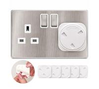 BABYGO® Magnetic Child Safety Cupboard Locks for Children 10 Locks, 2 Keys & 8 Free Corner Protectors Baby Proofing Kitchen Cabinets & Drawers Easy 30 Second Install (White, Plug Socket Covers)