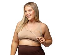 BABYGO® Nursing Bra for Breastfeeding in Super Soft Tencel™ Modal | Maternity Bra for Pregnancy, Seamless, Wireless and Removal Pads for Comfort (UK, Alpha, XL, Regular, Regular, Nude)