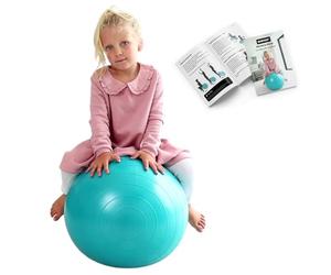 BABYGO® Peanut Ball for Kids Children | Autism Therapy Calming Development Activities Motor Skills | Exercise Book & Pump Included | Anti Burst 45CM,Blue|Orange (Peanut Ball, Blue)