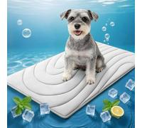 Babygreat Cooling Mat for Dogs, 36"x23" Self-Cooling Dog Bed with Arc-Chill Technology 3.0, Non-Slip Washable Pet Cooling Pad for Small & Medium Dogs, Indoor Outdoor Kennel Floor Use - Grey