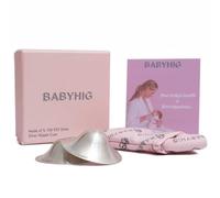 BABYHIG The Orginal Silver Nursing Cups - Silver Nipple Shields for Breastfeeding - Nipple Guards Protector for Breastfeeding - Nipple Shields for Nursing Newborn - Nickel Free - 925 Silver