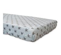 Babyline BACOESCE70 Coralina Winter Fitted Sheet, Super Soft, Breathable and Hypoallergenic, Rubberised Corners, Adjustable (Sky Blue, Cot 70 x 140), Unisex