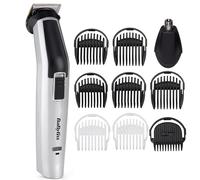 BaByliss MEN 10 in 1 Titanium Face and Body Multi Grooming Kit with Nose Trimmer Head